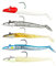 Lead Head Jigs Soft Fishing Lures Swimbaits with Hooks Sinking Baits for Saltwater & Freshwater(5pcs/Set) (0.67oz-4.3)