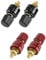 QWORK® Power Junction Post Connector Terminal Kit, 4Pcs M6 Premium Remote Battery Power Terminal Stud Connector (Red & Black)