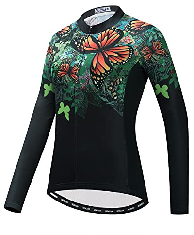 Hotlion Frauen Langarm Radfahren Jersey Weibliche Mountainbike Kleidung Jacken, CF2310, M