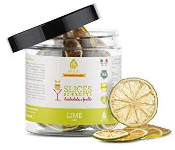 Biocal® - Fette di Lime disidratato per gin tonic e cocktail - 50g