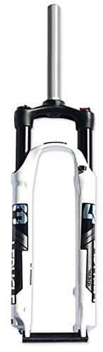HOOKSSK Forcella Ammortizzata MTB 26/27.5/29 Pollici Forcella Ammortizzata in Lega, 100 Mm Corsa Dritta Sterzo Mountain Bike Forcella Anteriore Blocco Manuale,Bianco,27.5 Inche