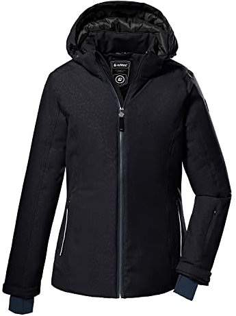 Killtec Damen Ksw 111 Wmn Jckt Skijacke Funktionsjacke mit abzippbarer Kapuze und Schneefang, schwarz blau, 50 EU