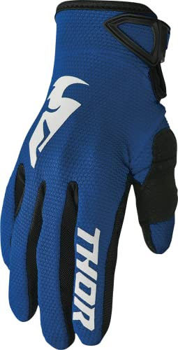 Thor Sector S20 Handschuhe Enduro MX Motocross Gloves Navy Weiss - Enduro Offroad Cross Downhill MTB Gloves (L)