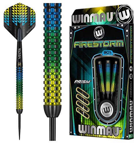 WINMAU Firestorm 23 Gramm Profi Stahlspitze Wolfram Dartpfeile mit Flüge und Stiele (Wellen)