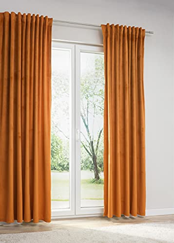 LYSEL -Dekoschal Prentiss #1W in den Maßen (B x H): 135cm x 245cm in Terracotta/Orange