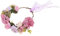 TOYANDONA Braut Blumenstirnband Rosenblumengirlande Rosenkranz Girlande Lila Blumen Blumenhaar Lila Simulierte Blumenbraut Künstliche Eisendraht Fräulein Die Blumen Violett