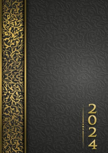 2024: Kalender 2024 Buchkalender 1 Tag 1 Seite I Kalenderbuch 2024 12 Monate Von Januar Bis Dezember I Jahresplaner | Din A4