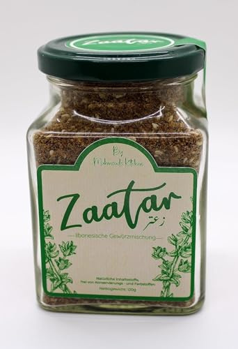 Authentische libanesische Gewürzmischung 'ZAATAR' | 120g im Glas | Natürlich ohne Zusatzstoffe | Hergestellt in Beirut, von Hand abgefüllt in Deutschland