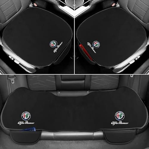 ZIROXI Coprisedili per auto per Alfa Romeo Giulia Stelvio Sportivo Alfa 147 159 , Cuscini per sedili anteriori e posteriori traspiranti e antiscivolo Accessori interni,3pcs
