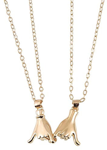 AaaozKjie Kette Damen Halskette Männer und Frauen Freundschaft Paar Karte Umschlag Set Anhänger Festival Zubehör (Gold, One Size)