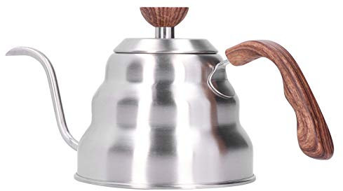 Vierta Sobre La Tetera De Café, Tetera De Acero Inoxidable Con Cuello De Cisne Para Café Por Goteo, Tetera Con Cuello De Cisne Y Pico Largo(1L)