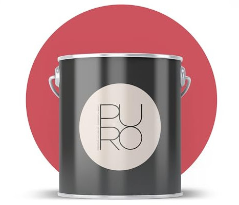 livingwalls PURO C2033 Premium Pintura de pared con muy alta opacidad, pintura interior mate de alta calidad, color rosa, 5 l