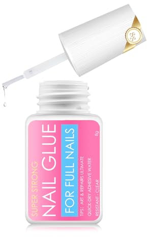 1 * 8g Colle pour Faux Ongles Extra Forte,Colle pour Réparer les Ongles en Faux,Colle pour Faux Ongles Super Forte pour les Pointes Acryliques