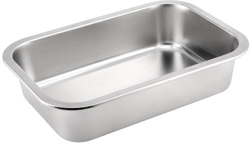 SYUTBOU Plat four inox, Plat inox rectangulaire, 32 x 22 cm plat four rectangulaire - En acier inoxydable,parfaits pour lasagnes, marmites, brownies, charges lourdes et passent au lave-vaisselle