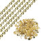 QUARKZMAN 15pz Strisce Chiodi per Tappezzeria, 1 Metro Bordi Decorativi Luccicanti per Divano Testiera Sedia Mobili con Chiodi per Tappezzeria (11mm Oro)