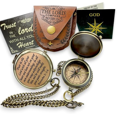 Trust in The Lord with All Your Heart- Sprüche 3:5-6 inspirierende Geschenke für Männer, Jungen und Mädchen, religiöse Geschenke, Taufgeschenke, einzigartiges Pastoren-Geschenk, perfektes