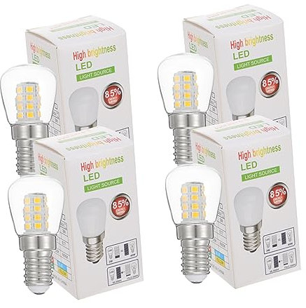BESTonZON Bombillas de Repuesto para Frigorífico 4 Unidades E14 Led 3 w 220 V de bajo Consumo Aptas para Cocina