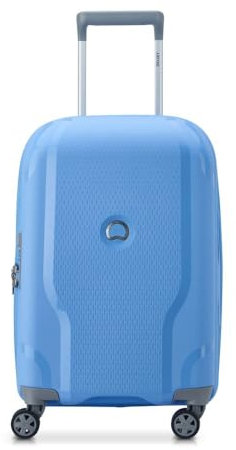 DELSEY Paris – Clavel (Recyceltes Material) – Hartschalen-Kabinenkoffer 55 cm x 35 cm x 25 cm – 39 L – S – Lavendelblau