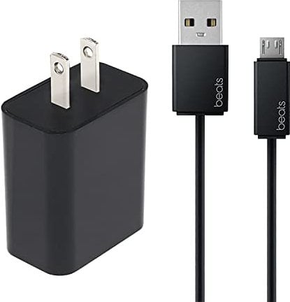 USB-Ladekabel, kompatibel mit Beats by Dr. Dre Studio Solo 3, 2, 2.0, Powerbeats 3, 2, 2, kabellose Kopfhörer, Pill-2.0-Lautsprecher, Schwarz