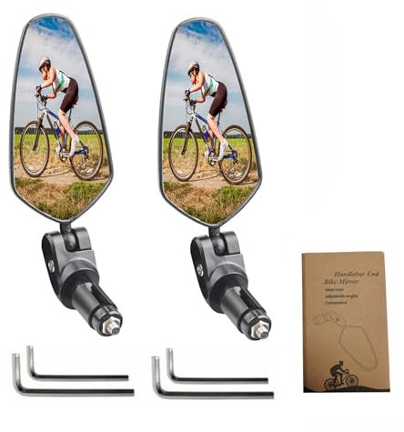 Retroviseur velo, Universel Miroirs De Guidon Vélo de Vue Arrière, Rétroviseur trottinette électrique, Miroir Convexe 360° Réglable, 2PCS