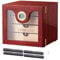 VEVOR Humidor-Schrank für Zigarren, Handgefertigter Humidor aus Spanischem Zedernholz für 50–100 Zigarren, Glas-Zigarren-Aufbewahrungsbox für den Schreibtisch mit Digitalem Luftbefeuchter