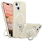 BENTIACC Liquid Silikon handyhülle für iPhone 15 hülle, für Mag-Safe mit Unsichtbarem Ständer 4 Schichten stoßfeste Kratzfeste Schutzhülle für iPhone 15 (Beige)