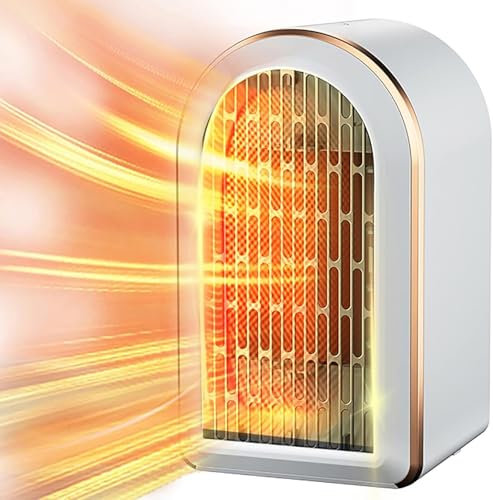 Electric Heater, 1200W Fan Heater for Home Low Energy Silent, Portable PTC Ceramic Space Heaters with 2 Heating Modes with Thermostat, Overheating and Tip-Over Protection