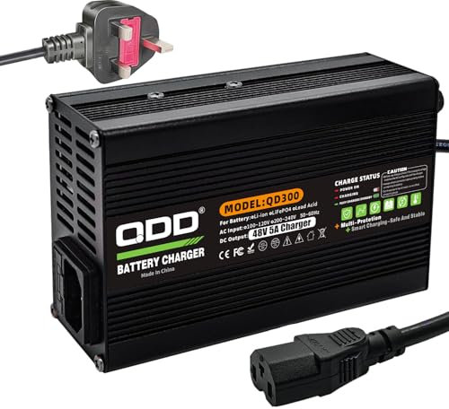 QDD 48V 5A Charger 48V Lead acid Battery Charger Output 3pin C13 N+ L- Connector Used for 58.8V Lead acid Battery Charger Pack Smart Charger