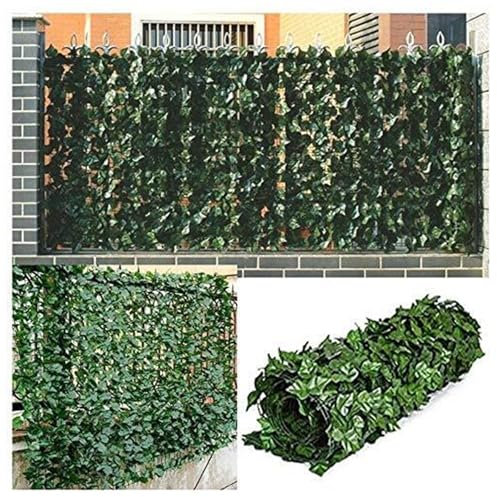 YCOLX Haie Artificielle, Brise-Vue en Lierre Fausses Feuilles pour Balcon Jardin Décoration Murale(1x2.5m)