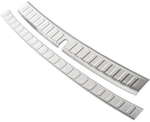 RECAMBO Ladekantenschutz Set Edelstahl kompatibel für BMW X1 iX1 | ab 2022 - matt gebürstet mit Textur - Styling und Schutz für die Stoßstange