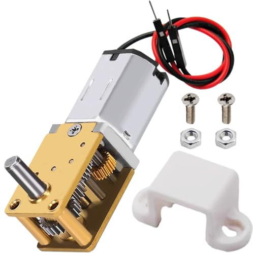 JYUDAUFU JGY-N20 Reduzier-Mikromotor DC 12 V 16 U/min Metallgetriebe Hohes Drehmoment CW/CCW Mini-Elektro-Einzelwellen-Kabelmotor mit Halterung, für Drohnen/RC-Spielzeug/Roboter/Motor/Automatisierung