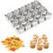 Gold Fish Cracker Cutter, 25 Cavity Mini Fish Cookie Cutter with Cleaning Brush Stainless Steel Fish Shaped Cutter Molds for Kids DIY and Baking.