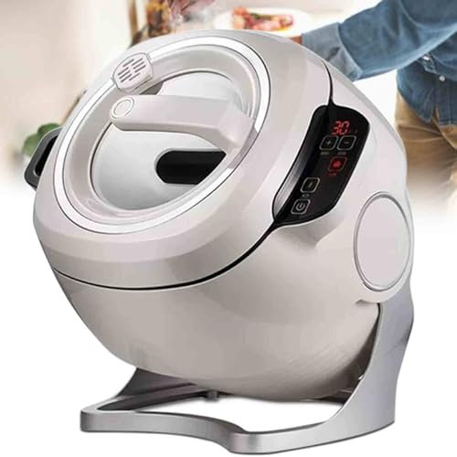 Portable Automatic Stir Fry Cooker, Automatic Cooking Machine, 360° Automatic Rotation and 3 Speed Adjustable, Touch Panel Cooker Robot for Home Outdoor Camping