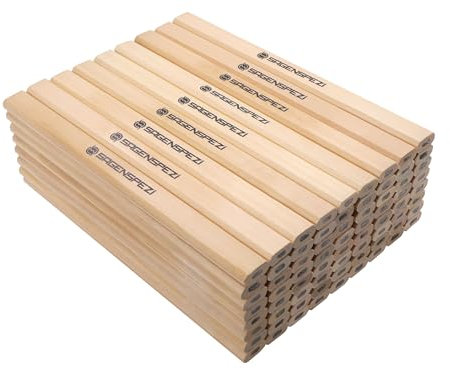 Sägenspezi 72x Zimmermannsbleistift Maurer Bleistift Baustelle Baubleistift Handwerker Tischer Zimmererbleistift