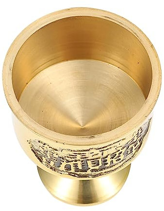 RORPOIR 1 Stück Gottes Weinbecher Kupferbecher Altarbecher Glückverheißender Wasserbecher Kelch Tempelversorgung Opferbecher Buddhistische Schale Opferwasserbecher Opferzubehör