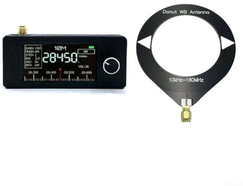 Radio SI4732, radio DAB portable, mini radio SI4732, avec écran IPS et antenne en boucle portable, prenant en charge la diffusion pleine bande (noir)