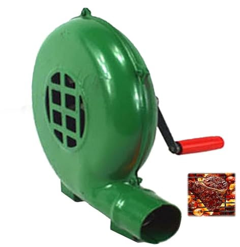 Forgeron Manuel Forge Souffleur - Extérieur Manuel Iron Gear BBQ Blower, Portable Grill Fire Starter Flamme Exciter, Lame De Fan En Métal, Soufflerie À Air De Cuisson Avec Manivelle À Main(300W)
