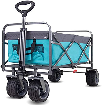 KLYDBMYT Garden Trolley Cart Load 120KGS Heavy-Duty Polyester Garden Utility Wagon Cart With Brake Wheels Portable Garden For Garden Outdoor Folding