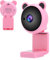 lvifloae 1080p HD USB USB Camera Video grabación de cámaras Web Digitales Builtin Micrófono para cámara Web de transmisión en Vivo 1080p Webcam (Rosa)