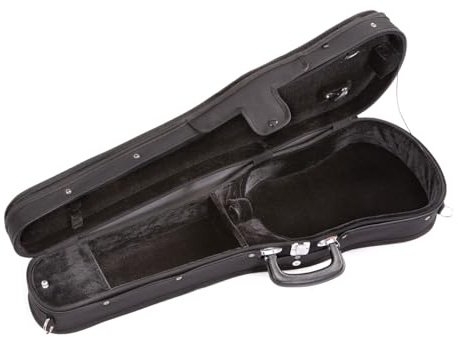 tononi Geigenkoffer Formetui 1/4, stabiler Holzkern, leicht, Tragegurte, hohe Qualität, schwarz, Violine, Geige, Koffer, Etui
