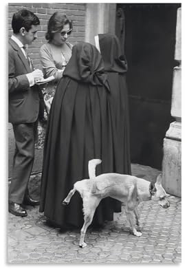 NFDVFHFRQ Leinwandposter The Dog Peed on The Nun's Wall, Wandkunst, Dekor, Bild, Gemälde für Wohnzimmer, Schlafzimmer, Dekoration, 20 x 30 cm