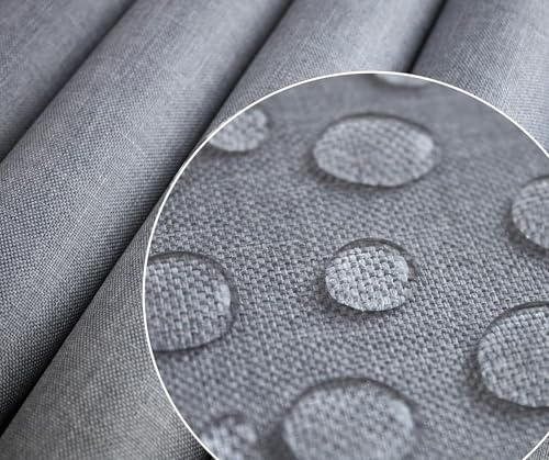 Durable, Waterproof Fabric, 600D Oxford Fabric, Waterproof Awning Fabric, Tarpaulin Waterproof, 100% PVC Coating, Tear-Resistant, UV-Resistant (Grey, 100 cm x 146 cm)