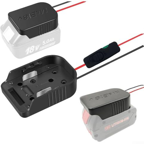 Adaptateur de batterie haute performance pour la gamme Bosch 18 V, équipé d'un fusible et d'un interrupteur fiables