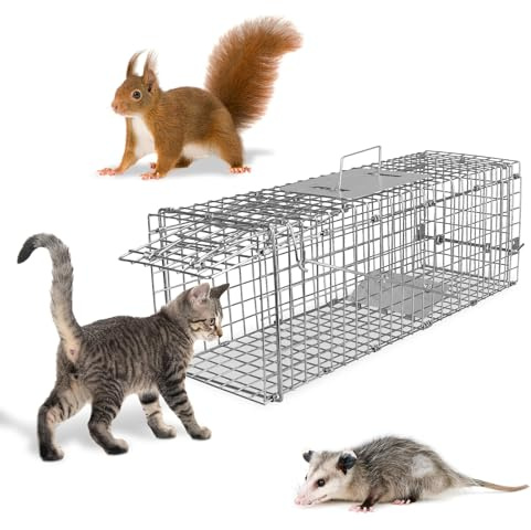 23.3 Live Animal Trap Cage Folding Heavy Duty Humane Trap Cage