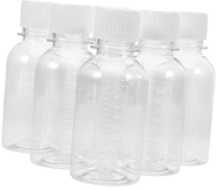TOYZFRIENDY 6pcs Medicine Storage Containers with Lids Pill Organizer Bottles for Capsules and Powder Moisture-Resistant Medication Storage with Graduated Markings for Accurate Dosing