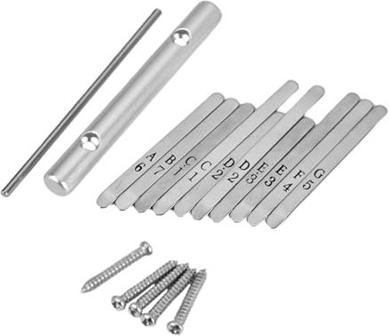 ARTSEWPLY Kalimba Ersatzteile Tasten DIY aus Langlebiger Legierung Einfache Anbringung Klarer Klang Kompakt und Leicht für Daumenklavier Reparatur und Individuelle Kalimba Tasten