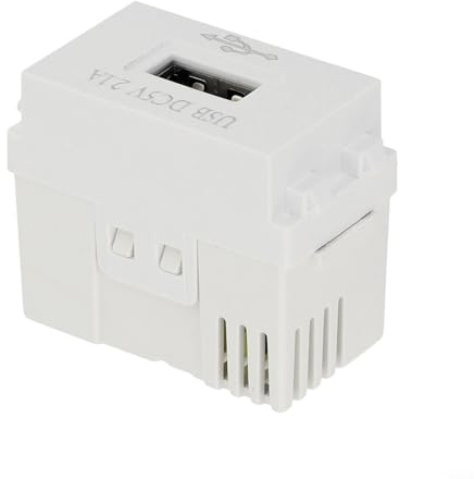 Adaptador de interfaz de módulo de alimentación USB con interruptor para carga de teléfono móvil y MP4, panel de carga de 2 puertos USB de 1 A con compatibilidad de enchufe de 220 V (1 unidad)