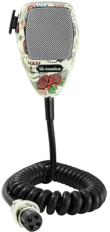 Y YO-TRONICS CB Microphone-4 Pin Noise Canceling CB Microphone, Amateur Radio and SSB Communications, Special USA Edition (YTM-CB66 Rose)