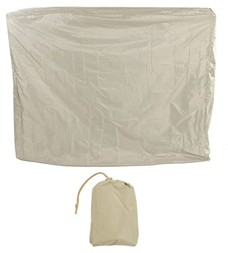 Premium PingPong Table Cover, Waterproof Dustproof Sunscreen Heavy Duty Folding TableTennis Table Cover for Indoor Outdoor Courtyard Drawstring Style (Beige)