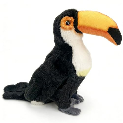 Xiyocadt 30cm Plüschtier Tukan Kuscheltier,Plüschspielzeug Realistisches Toucan Stofftier Tukan Plüsch Spielzeug für Dekoratives Stofftier Schlafzimmer Jungen und Mädchen Geschenke (30cm)